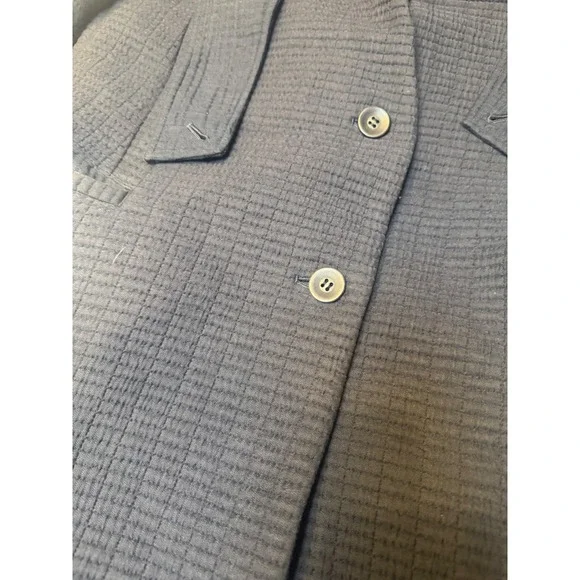 Heart Art Textured Wool Hooded Coat — Issey Miyake Line Aesthetic Size M - Picture 6 of 9